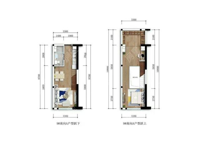 新城吾悦广场旁 39平精装两室33万 地铁口标准loft公寓