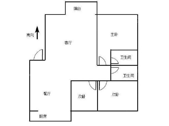 147平 好楼层3房 金玉靓苑江东花园170万 南北通透