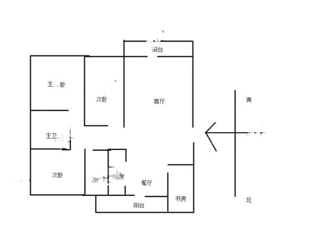 湖畔之梦二期 一梯两户板房四室两厅两卫 南北通透带小露台