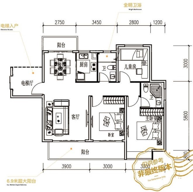 昆明富康城紫悦台_户型详情-房星网