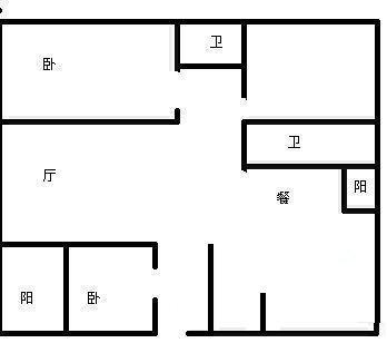 3室2厅3阳台 凯旋花园户型图