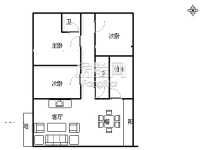 3室2廳1陽臺 高新文翠園戶型圖
