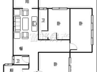 3室2廳2陽臺 花香四季戶型圖