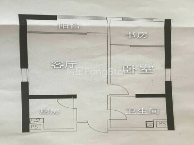 2室1廳1陽(yáng)臺(tái) 人民東路86號(hào)