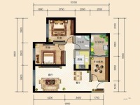 3室2廳2陽臺 藍光COCO蜜城戶型圖