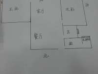 2室2廳1陽臺 云投景苑戶型圖