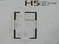 1室1廳1陽臺 中央麗城戶型圖
