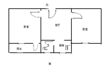 3室2厅2阳台 新迎园丁小区户型图