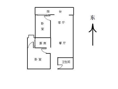 2室2厅1阳台 益龙万象城（益新万象城）户型图