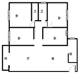 3室2廳1陽(yáng)臺(tái) 中產(chǎn)風(fēng)尚中心