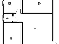 2室2廳1陽臺 紅塔花園戶型圖