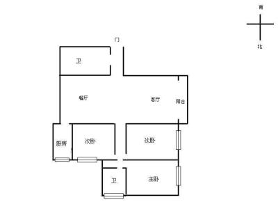 3室2厅1阳台 桃源雅居户型图