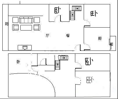 4室2厅2阳台 江东花城户型图