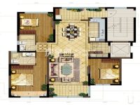 3室2廳1陽臺 中海半島華府戶型圖