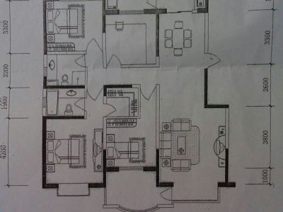 4室2廳2陽臺(tái) 省人大住宅小區(qū)戶型圖