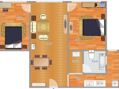2室1厅 正大紫都城户型图