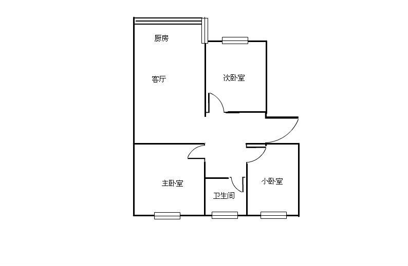2室2厅2阳台 永昌小区益康路户型图