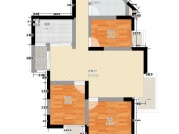 3室2廳2陽臺 晴朗云安戶型圖