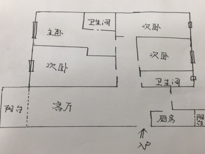 5室2厅1阳台 东方玫瑰园户型图