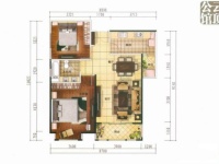 2室2廳1陽臺 南亞風(fēng)情第壹城星光苑戶型圖