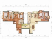 4室2廳2陽臺 南亞風(fēng)情第壹城星辰苑戶型圖
