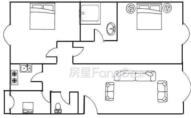 3室1厅2阳台 福缘居户型图