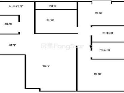 3室2廳1陽臺 金江小區(qū)云苑戶型圖