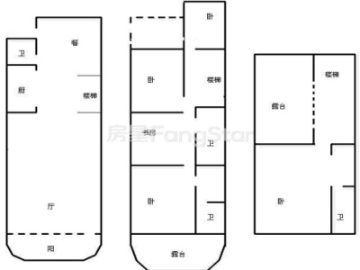 4室3廳2陽臺 滇池印象花園別墅戶型圖