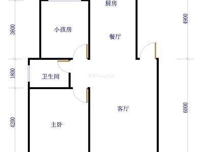 2室1厅1阳台 山海湾（滇池国际会展中心山海湾）户型图