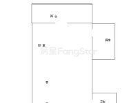 1室1陽(yáng)臺(tái) 銀杏金川戶型圖