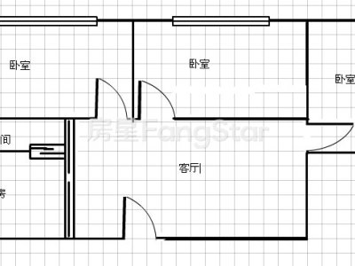 2室1厅1阳台 云南省纺织厂单位房（董家湾路6号）户型图