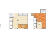 1室1廳1陽臺(tái) 桂華新園戶型圖