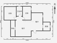 3室2廳2陽臺 溫馨家園戶型圖