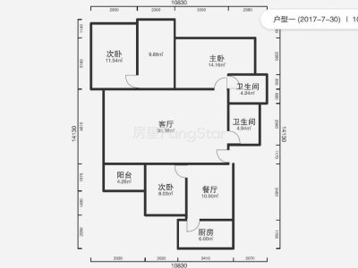 4室2厅 金星小区7号院户型图