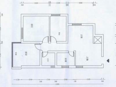 3室2廳1陽臺 興杰花園戶型圖