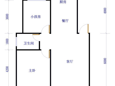 2室2厅 梁源小区户型图