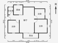 3室2廳1陽臺 麗水雅苑戶型圖