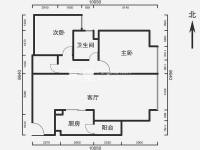 2室2廳1陽(yáng)臺(tái) 金江小區(qū)融苑戶(hù)型圖