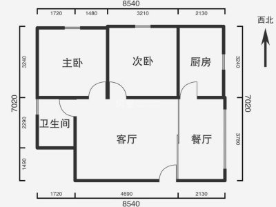 3室2厅1阳台 兴隆小区户型图