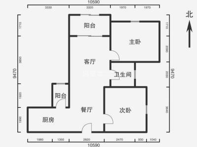 2室2廳1陽臺 裕灃園