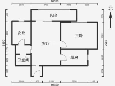 3室2厅1阳台 葵花公社户型图