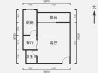 1室1廳1陽臺 麗水雅苑戶型圖