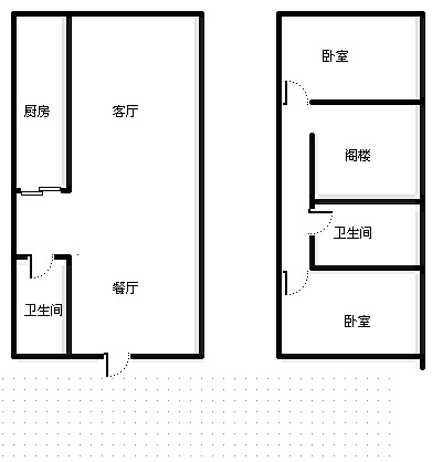3室2厅2阳台 蓝色经典现代洋房户型图