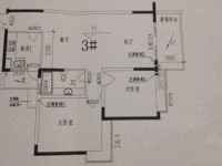 2室2廳1陽臺 小城故事戶型圖