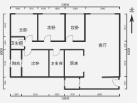 3室2廳1陽臺(tái) 濱江俊園萊茵組團(tuán)戶型圖