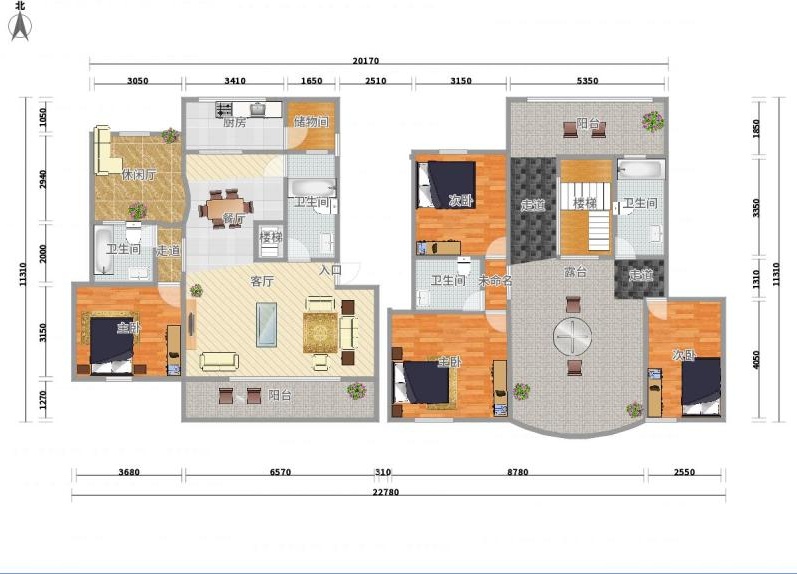 5室3廳2陽臺 云錫花園三期戶型圖