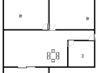 2室2廳1陽臺 小廠住宅區(qū)戶型圖