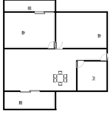 3室2厅1阳台 小厂住宅区户型图