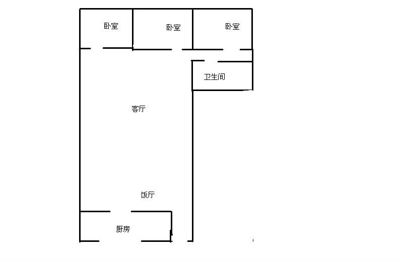 3室2厅1阳台 新港花园户型图