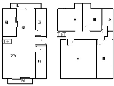 5室2厅2阳台 耀龙康城户型图